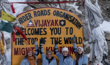 'Dhak Dhak' cast and crew becomes the first Hindi film unit to ride from Delhi to Khardung La