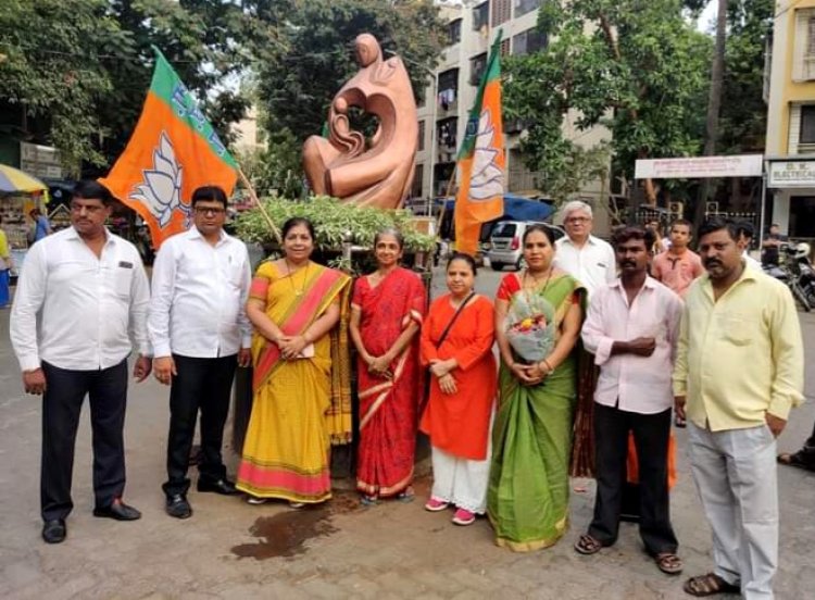 दहिसर में सुशोभीकरण किये गए " गांवदेवी चौक ' का लोकार्पण भाजपा विधायक मनीषा ताई चौधरी ने किया.....