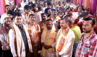 श्री हरि राधे राधे सेवा संस्था द्वारा माता की चौकी  का आयोजन हुआ