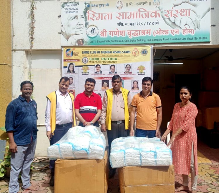 लायंस क्लब ऑफ मुंबई राइजिंग स्टार्स द्वारा हजारों विद्यार्थियों की मदद व वृद्धों के लिए सेवा कार्य