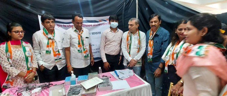 मुंबई कांग्रेस द्वारा मुफ्त नेत्र चिकित्सा शिविर का आयोजन ....
