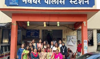 लॉ कॉलेज के स्टॉफ और जागरूक छात्राओं ने नवघर पुलिस स्टेशन में मनाया रक्षाबंधन पर्व ....