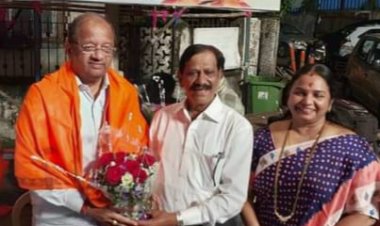 सांसद श्री गोपाल शेट्टी ने किया  महादेव चिम्माजी उर्फ अप्पा राउत आनन्द चौक का लोकार्पण ...