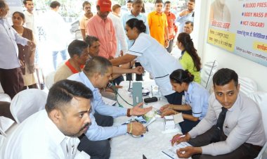 मीरा रोड में बीजेपी द्वारा नि:शुल्क स्वास्थ्य जांच शिविर  लगाया गया