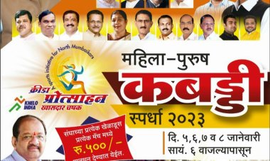 खासदार कबड्डी चषक : उत्तर मुंबई में शानदार प्रतियोगिता का आगाज 5 जनवरी से ...