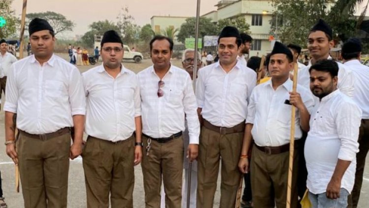 आरएसएस द्वारा नायगांव में पथ संचलन का भव्य आयोजन