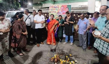 विधायक मनीषाताई चौधरी की निधि से वार्ड 2 में सड़क निर्माण का भूमिपूजन