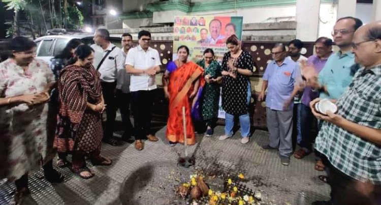 विधायक मनीषाताई चौधरी की निधि से वार्ड 2 में सड़क निर्माण का भूमिपूजन