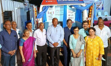 नाना पालकर स्मृति समिति को प्रदत्त स्तन कैंसर जांच वैन का सांसद गोपाल शेट्टी ने किया उद्घाटन