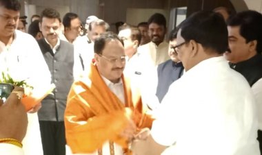 भाजपा के राष्ट्रीय अध्यक्ष जे.पी. नड्डा मुंबई पहुंचे ...