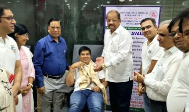 200 से अधिक बार किया रक्तदान :  सांसद गोपाल शेट्टी ने किया संजय रायजादा का सम्मान