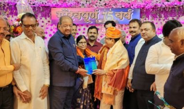 समाजरत्न डॉक्टर राधेश्याम तिवारी का उनके 75 वें जन्मदिन पर अमृत महोत्सव मनाकर सम्पूर्ण समाज ने किया भव्य सत्कार ...