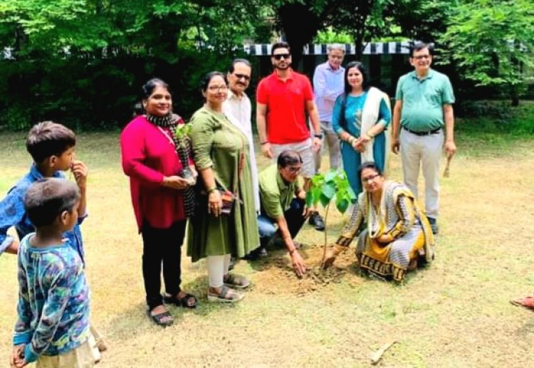 नोएडा के सिटी पार्क में संस्था "सोशल एंड मोटिवेशनल ट्रस्ट" ने पौधारोपण का किया आयोजन