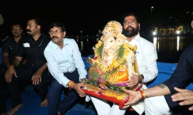 पुढच्या वर्षी लवकर या... CM एकनाथ शिंदे के ठाणे स्थित निवास का शानदार रहा डेढ़ दिवसीय गणेशोत्सव 