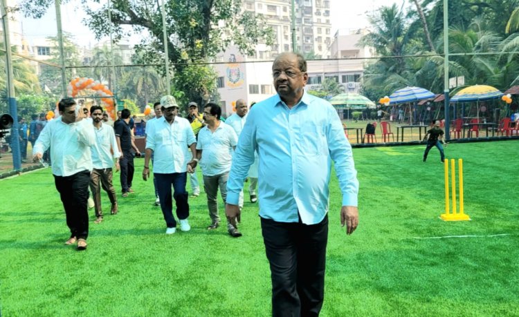  पोईसर जिमखाना में अब टर्फ क्रिकेट की भी सुविधा : सांसद गोपाल शेट्टी ने किया उद्घाटन