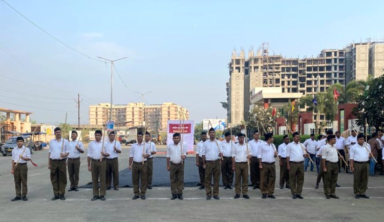 RSS नायगांव नगर दशहरा उत्सव :  98 वर्ष का हुआ भारत का सबसे अनुशासित और शक्तिशाली संघ