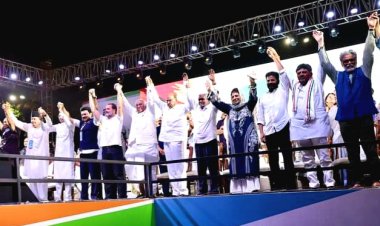 राहुल गांधी की 'भारत जोड़ो न्याय यात्रा' का समापन : शिवाजी पार्क में जुटे दिग्गज नेता