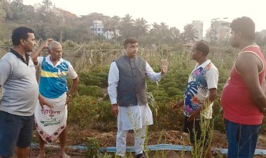 BJP महाराष्ट्र प्रदेश प्रवक्ता शैलेश पांडे ने उत्तन जाकर किसानों से की मुलाकात