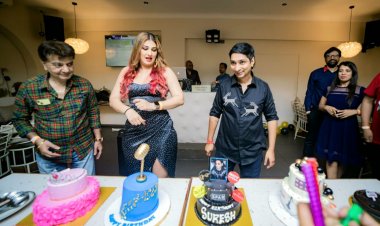 सेलिब्रिटी फैशन डिजायनर सुरेश गणेशा और एक्ट्रेस जसलीन मथारू का ज्वाइंट बर्थ-डे सेलिब्रेशन !