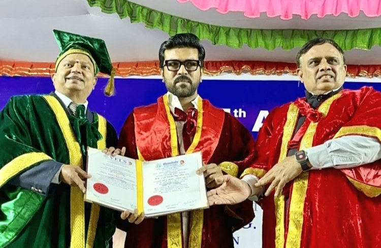 Global Star राम चरण को मिली डॉक्टरेट की मानद उपाधि !