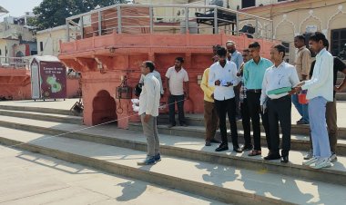 दीपोत्सव के लिए राम की पैड़ी से मार्किंग प्रक्रिया का किया गया श्रीगणेश