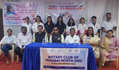रोटरी क्लब ऑफ मुम्बई नार्थ एन्ड का मेगा मेडिकल कैम्प सम्पन्न : एक हजार छात्रों और स्कूल स्टॉफ को हुआ लाभ