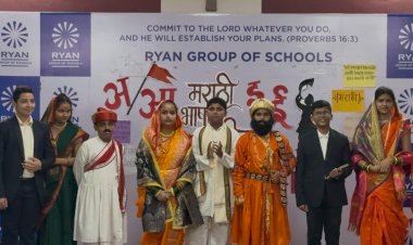 रायन इंटरनॅशनल स्कूल में धूमधाम से मनाया गया मराठी राज भाषा दिवस 