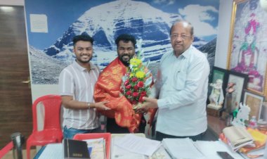 "राष्ट्रीय नेत्रहीन जूडो प्रतियोगिता" के स्वर्ण पदक विजेता दर्शन कांबले को पूर्व सांसद गोपाल शेट्टी ने किया सम्मानित