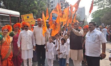 चारकोप में "हिन्दू नव-वर्ष स्वागत यात्रा" में शामिल हुए पूर्व सांसद गोपाल शेट्टी