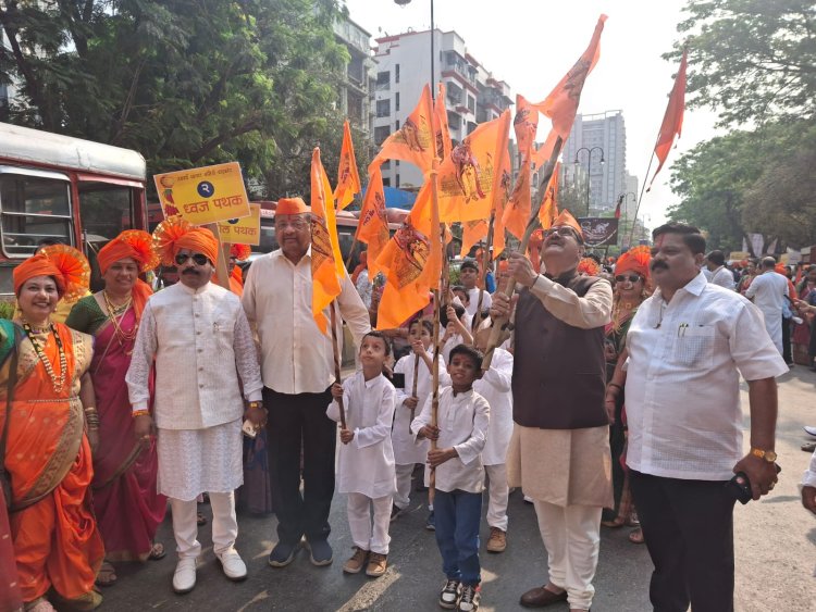 चारकोप में "हिन्दू नव-वर्ष स्वागत यात्रा" में शामिल हुए पूर्व सांसद गोपाल शेट्टी