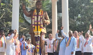 "जय भीम" के नारों से गूंजा आकाश : शताब्दी हॉस्पिटल परिसर में भारतरत्न डॉ. बाबासाहेब आंबेडकर जयन्ती पर विशेष समारोह