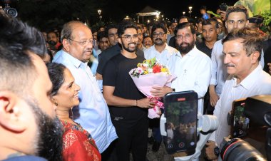 राष्ट्रीय बैडमिंटन खिलाड़ी अक्षन करुणाकर शेट्टी को उप-मुख्यमंत्री एकनाथ शिंदे ने किया सम्मानित