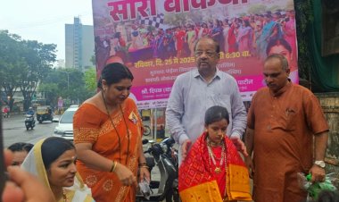 पुण्यश्लोक अहिल्यादेवी होळकर की जयंती निमित्त "सारी  वॉकेथान" का उत्तर मुम्बई महिला मोर्चा ने किया आयोजन