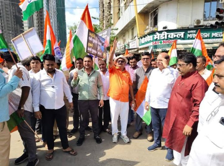 कांदिवली में "तिरंगा यात्रा" द्वारा सेना के शौर्य को किया गया सलाम