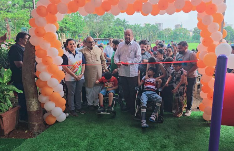 पोईसर जिमखाना द्वारा निर्मित 'दिव्यांग गार्डन' का पूर्व सांसद गोपाल शेट्टी ने किया लोकार्पण