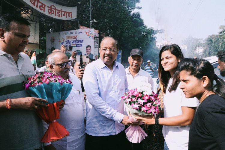 पोईसर जिमखाना में महिला क्रिकेट विश्व कप विजेता टीम की खिलाड़ी राधा यादव को पूर्व सांसद गोपाल शेट्टी ने किया सम्मानित