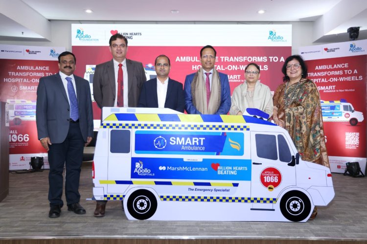 नवी मुंबई 'अपोलो' में तीन एडवांस्ड लाइफ-सपोर्ट एम्बुलेंस हुए शामिल