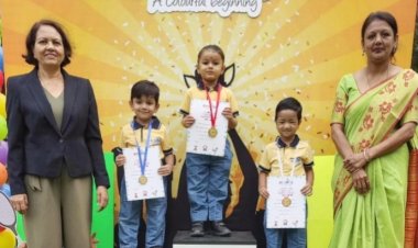 रंगोली स्कूल टीसीएच के वार्षिक स्पोर्ट्स-डे में हितांश दूबे ने जीता सिल्वर मेडल ...