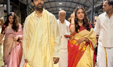 ‘डकैत’ के प्रमोशन की शुरुआत से पहले मृणाल ठाकुर और अड़ीवी शेष ने तिरुपति में लिया आशीर्वाद